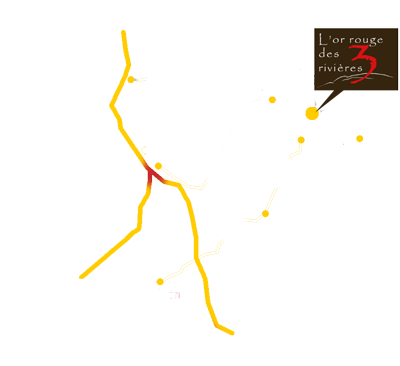L'or rouge des 3 rivières - Plan d'accès